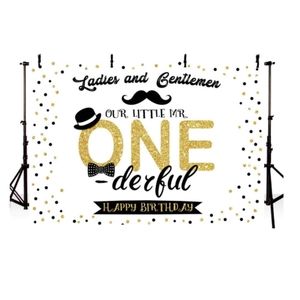 Mr. ONE-derful 1st Birthday Backdrop